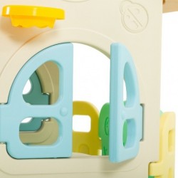 Casetta Per Bambini Partyfun multifunzione con canestro porte e finestre apribili H117 X L163 X L146