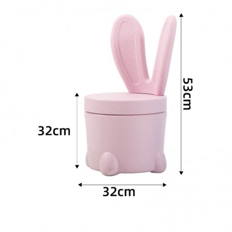 Sedia Portagiochi Bunny Rosa per Bambini Mobiletto 2 in 1 misure H53 x L32 x P32 