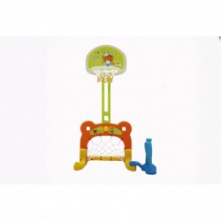 Set Canestro Da basket 3 in 1 con porta Da Calcio centro Attività alezza regolabile