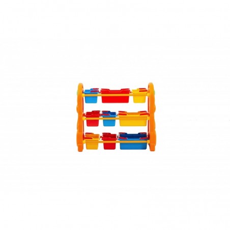 Scaffale per Giocattoli Portagiochi Mobiletto Multi Ripiano per Bambini con 9 ceste H95 x L79 x P42 