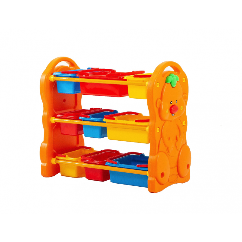 Scaffale per Giocattoli Portagiochi Mobiletto Multi Ripiano per Bambini con 9 ceste H95 x L79 x P42 