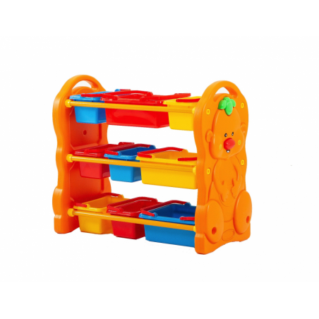 Scaffale per Giocattoli Portagiochi Mobiletto Multi Ripiano per Bambini con 9 ceste H95 x L79 x P42 