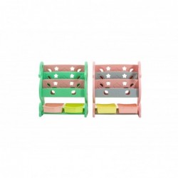 Scaffale per Giocattoli Portagiochi Mobiletto Multi Ripiano per Bambini con ceste H88 x L77x P36