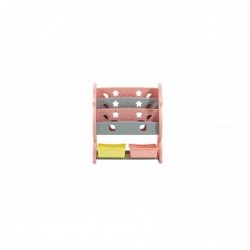 Scaffale per Giocattoli Portagiochi Mobiletto Multi Ripiano per Bambini con ceste H88 x L77x P36