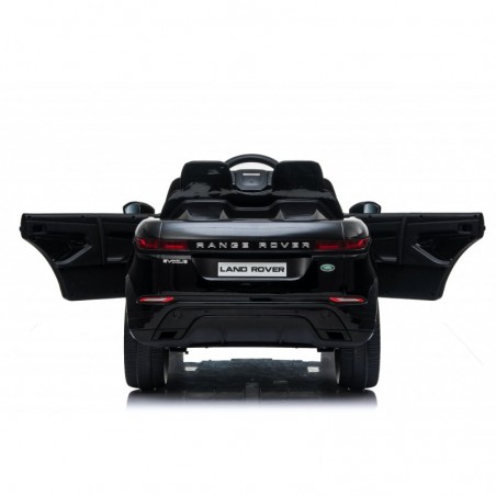 Auto Macchina Elettrica Range Rover Evoque 12V per Bambini sedile in pelle porte apribili Con telecomando Full accessori (NERO)