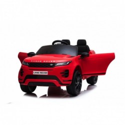 Auto Macchina Elettrica Range Rover Evoque 12V per Bambini sedile in pelle porte apribili Con telecomando Full accessori (ROSSA)