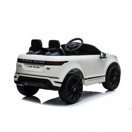 Auto Macchina Elettrica Range Rover Evoque 12V per Bambini sedile in pelle porte apribili Con telecomando Full accessori BIANCA