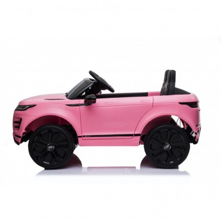 Auto Macchina Elettrica Range Rover Evoque 12V per Bambini sedile in pelle porte apribili Con telecomando Full accessori (ROSA)