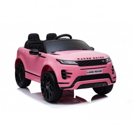 Auto Macchina Elettrica Range Rover Evoque 12V per Bambini sedile in pelle porte apribili Con telecomando Full accessori (ROSA)