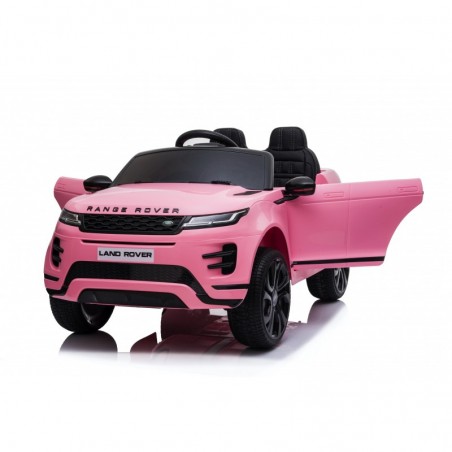 Auto Macchina Elettrica Range Rover Evoque 12V per Bambini sedile in pelle porte apribili Con telecomando Full accessori (ROSA)