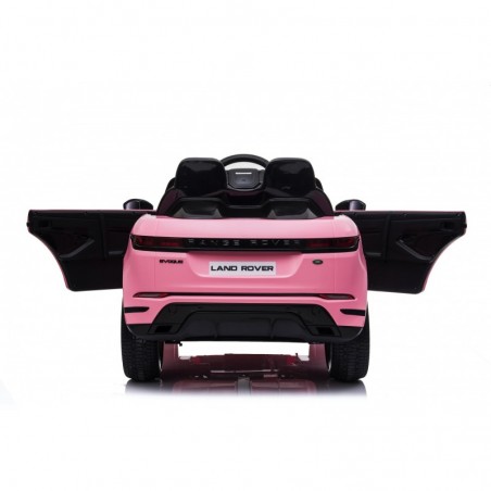 Auto Macchina Elettrica Range Rover Evoque 12V per Bambini sedile in pelle porte apribili Con telecomando Full accessori (ROSA)