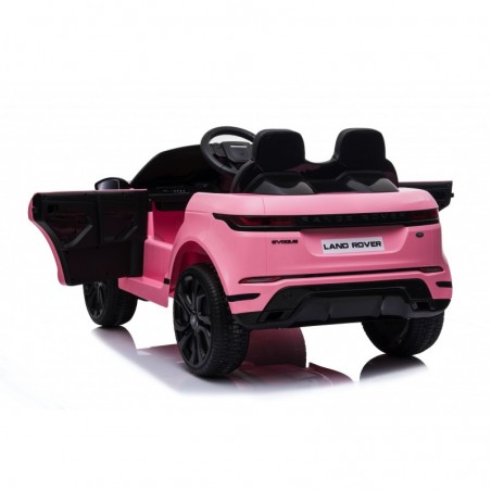 Auto Macchina Elettrica Range Rover Evoque 12V per Bambini sedile in pelle porte apribili Con telecomando Full accessori (ROSA)