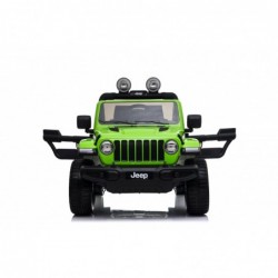 Auto macchina elettrica jeep Wrangler Rubicon 12V per bambini porte apribili con telecomando full accessori Green