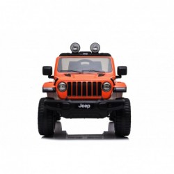 Auto Macchina Elettrica Jeep Wrangler Rubicon 12V per Bambini porte apribili Con telecomando Full accessori (Orange)