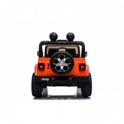 Auto Macchina Elettrica Jeep Wrangler Rubicon 12V per Bambini porte apribili Con telecomando Full accessori (Orange)