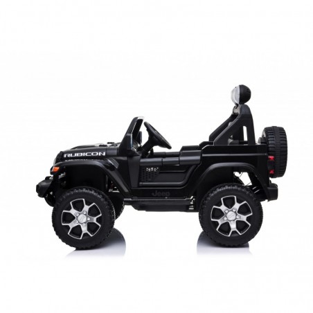 Auto Macchina Elettrica Jeep Wrangler Rubicon 12V per Bambini porte apribili Con telecomando Full accessori (Nera)