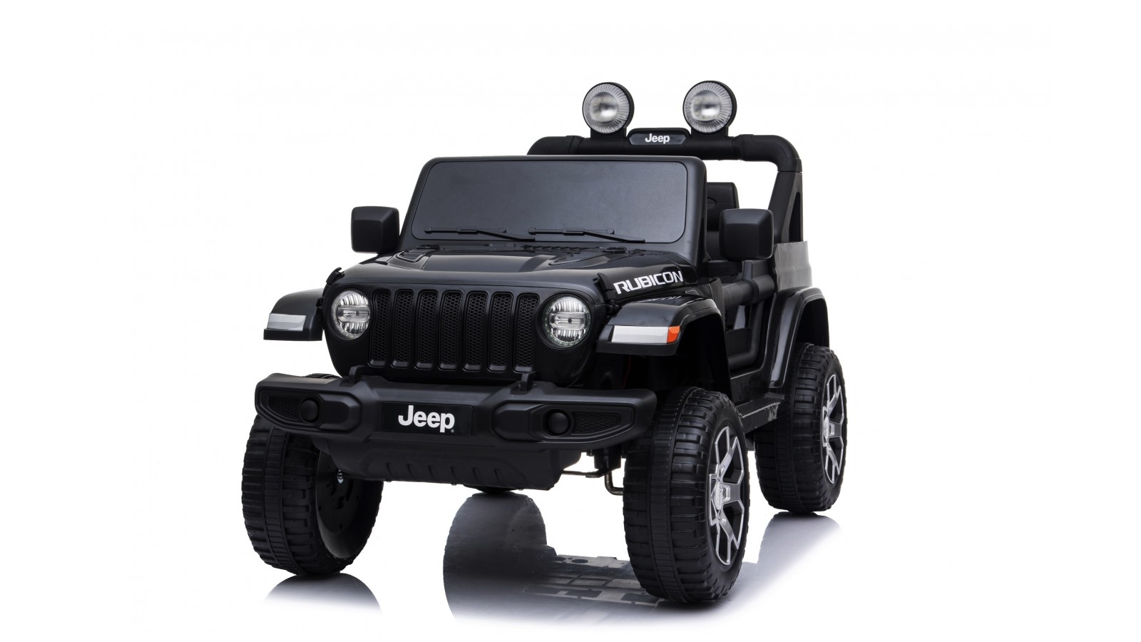 Auto Macchina Elettrica Jeep Wrangler Rubicon 12V per Bambini porte apribili Con telecomando Full accessori (Nera)