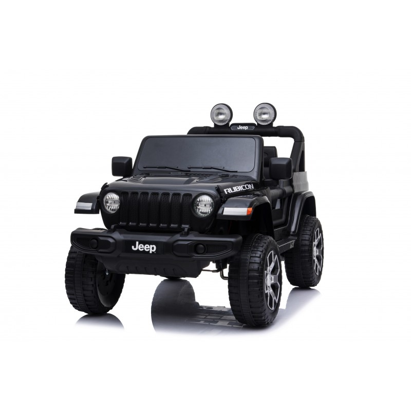 Auto Macchina Elettrica Jeep Wrangler Rubicon 12V per Bambini porte apribili Con telecomando Full accessori (Nera)