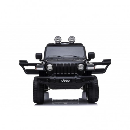 Auto Macchina Elettrica Jeep Wrangler Rubicon 12V per Bambini porte apribili Con telecomando Full accessori (Nera)