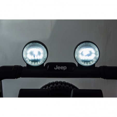 Auto Macchina Elettrica Jeep Wrangler Rubicon 12V per Bambini porte apribili Con telecomando Full accessori (Bianca)