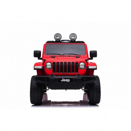 Auto Macchina Elettrica Jeep Wrangler Rubicon 12V per Bambini porte apribili Con telecomando Full accessori (Rossa)