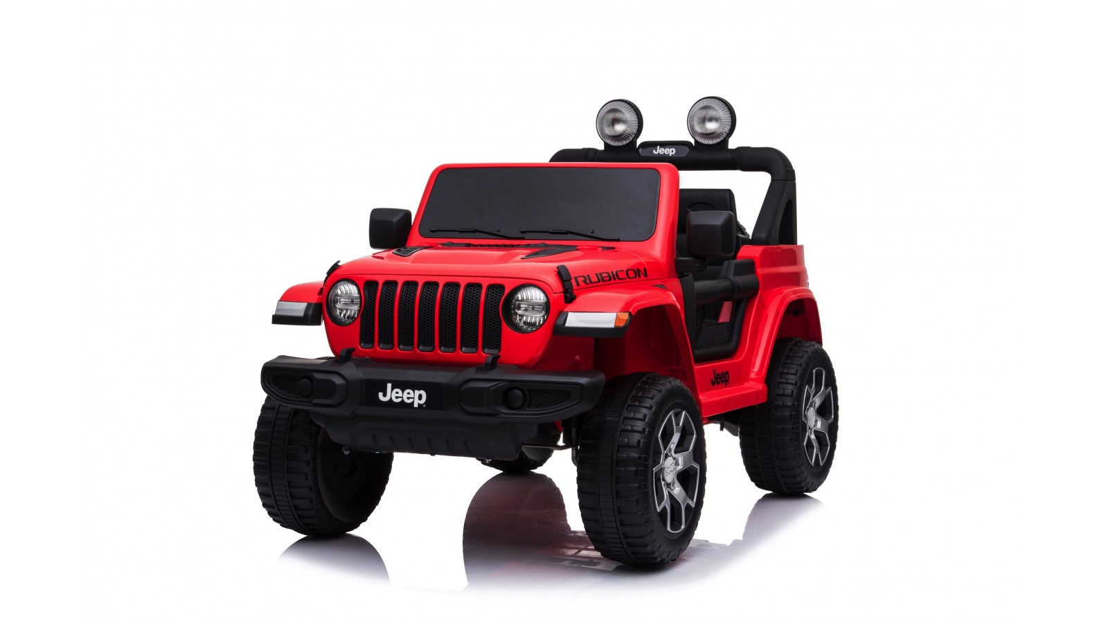 Auto Macchina Elettrica Jeep Wrangler Rubicon 12V per Bambini porte apribili Con telecomando Full accessori (Rossa)