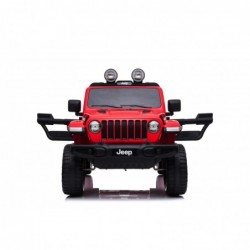 Auto Macchina Elettrica Jeep Wrangler Rubicon 12V per Bambini porte apribili Con telecomando Full accessori (Rossa)