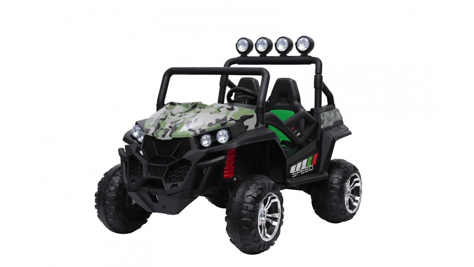 Auto Macchina Elettrica New Polar 24V Militare per Bambini 2 Posti Full Optional Sedile Regolabile E telecomando 