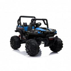 Auto Macchina Elettrica Fuoristrada Racing 2 Posti 12V per Bambini porte apribili Con telecomando (Blue)