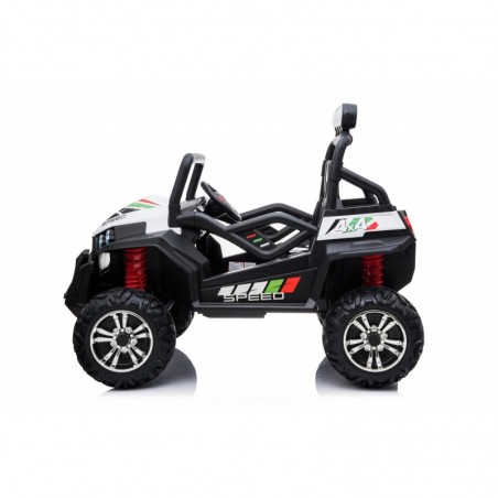 Auto Macchina Elettrica New Polar 24V per Bambini 2 Posti Full Optional Sedile Regolabile E telecomando (Bianca)