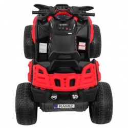 Super Quad elettrico Maverick per Bambini 12V doppio motore Full optional con Ammortozzatori Bianco Nero/rosso