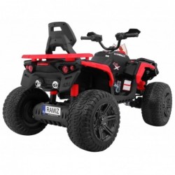 Super Quad elettrico Maverick per Bambini 12V doppio motore Full optional con Ammortozzatori Bianco Nero/rosso