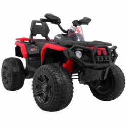 Super Quad elettrico Maverick per Bambini 12V doppio motore Full optional con Ammortozzatori Bianco Nero/rosso