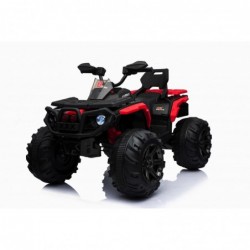 Super Quad elettrico Maverick per Bambini 12V doppio motore Full optional con Ammortozzatori Bianco Nero/rosso