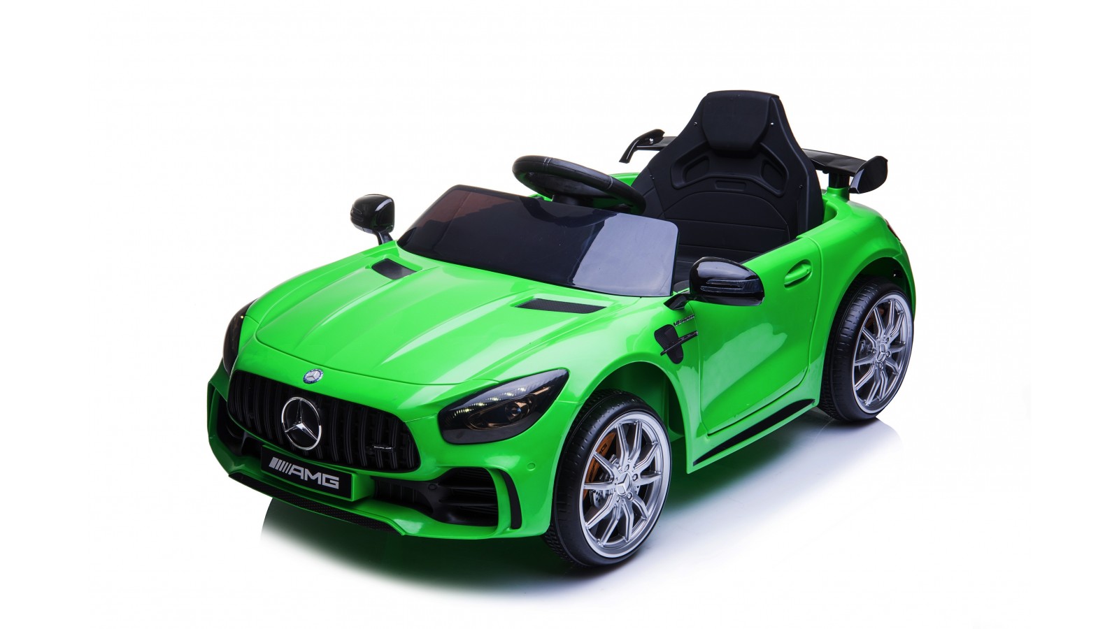 Auto Macchina Elettrica per Bambini Mercedes AMG GTR 12V Porte Apribili Full Optional con telecomando Verde