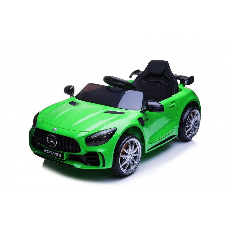 Auto Macchina Elettrica per Bambini Mercedes AMG GTR 12V Porte Apribili Full Optional con telecomando Verde