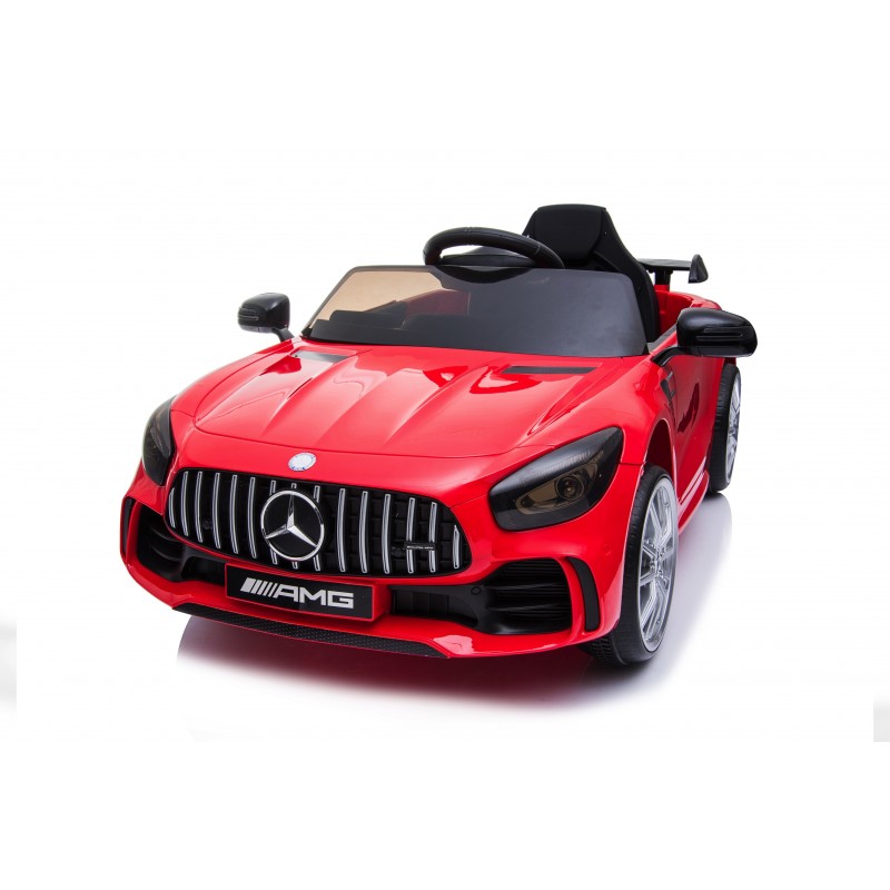 Auto Macchina Elettrica per Bambini Mercedes AMG GTR 12V Porte Apribili Full Optional con telecomando Rosso