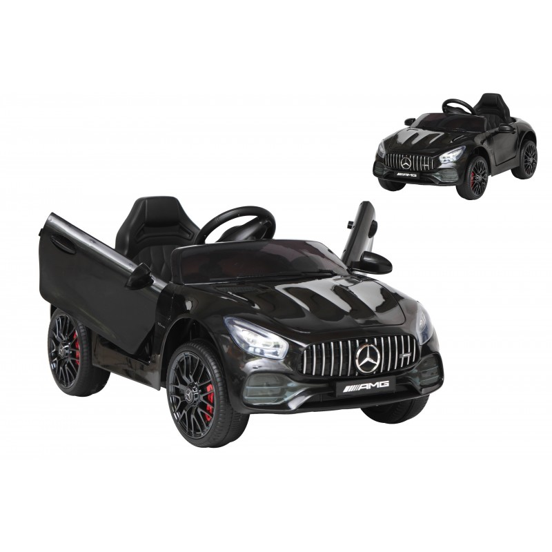 Auto Macchina Elettrica per Bambini Mercedes AMG GT 12V Porte Apribili Full Optional con telecomando nero