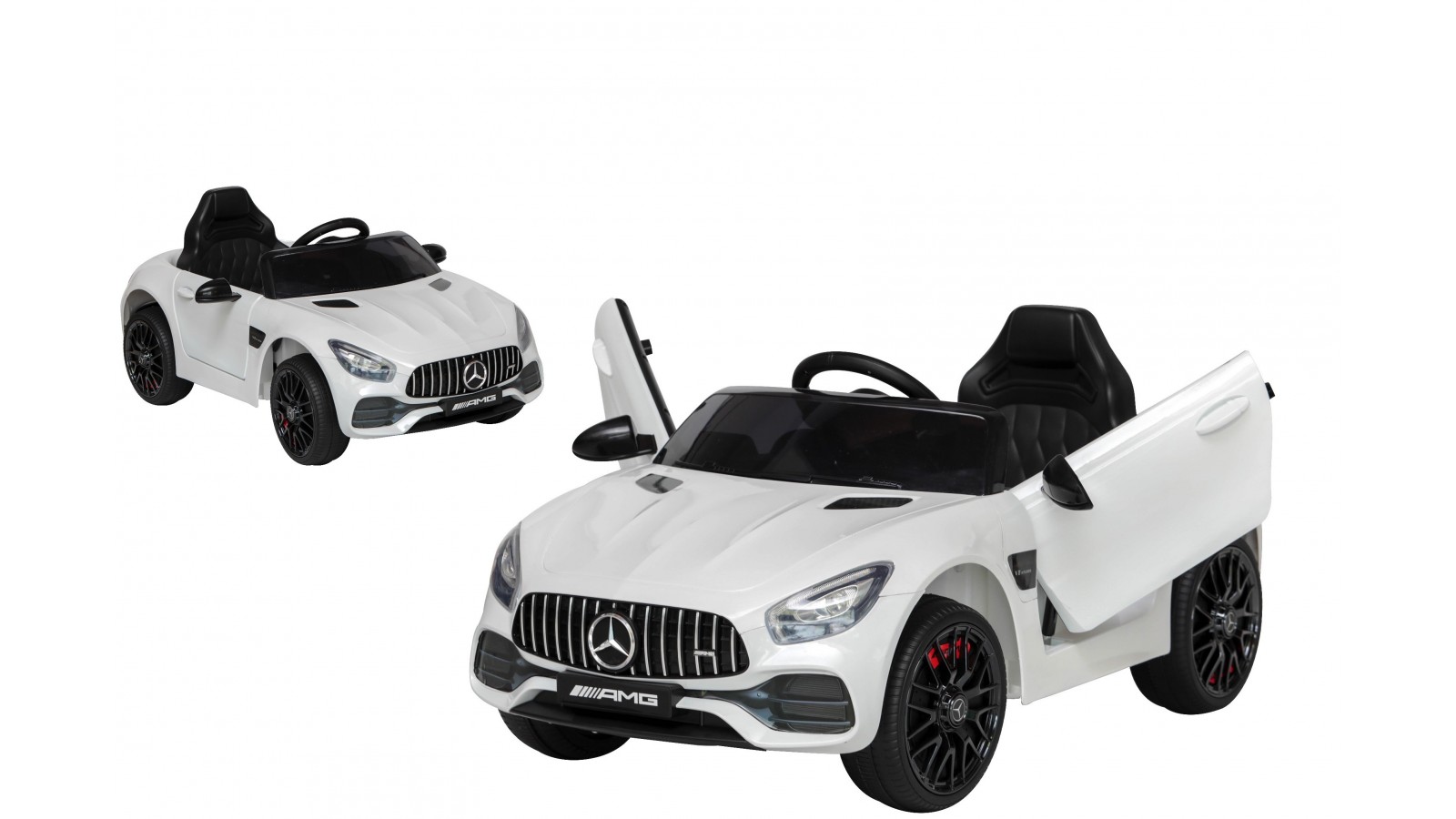 Auto Macchina Elettrica per Bambini Mercedes AMG GT 12V Porte Apribili Full Optional con telecomando