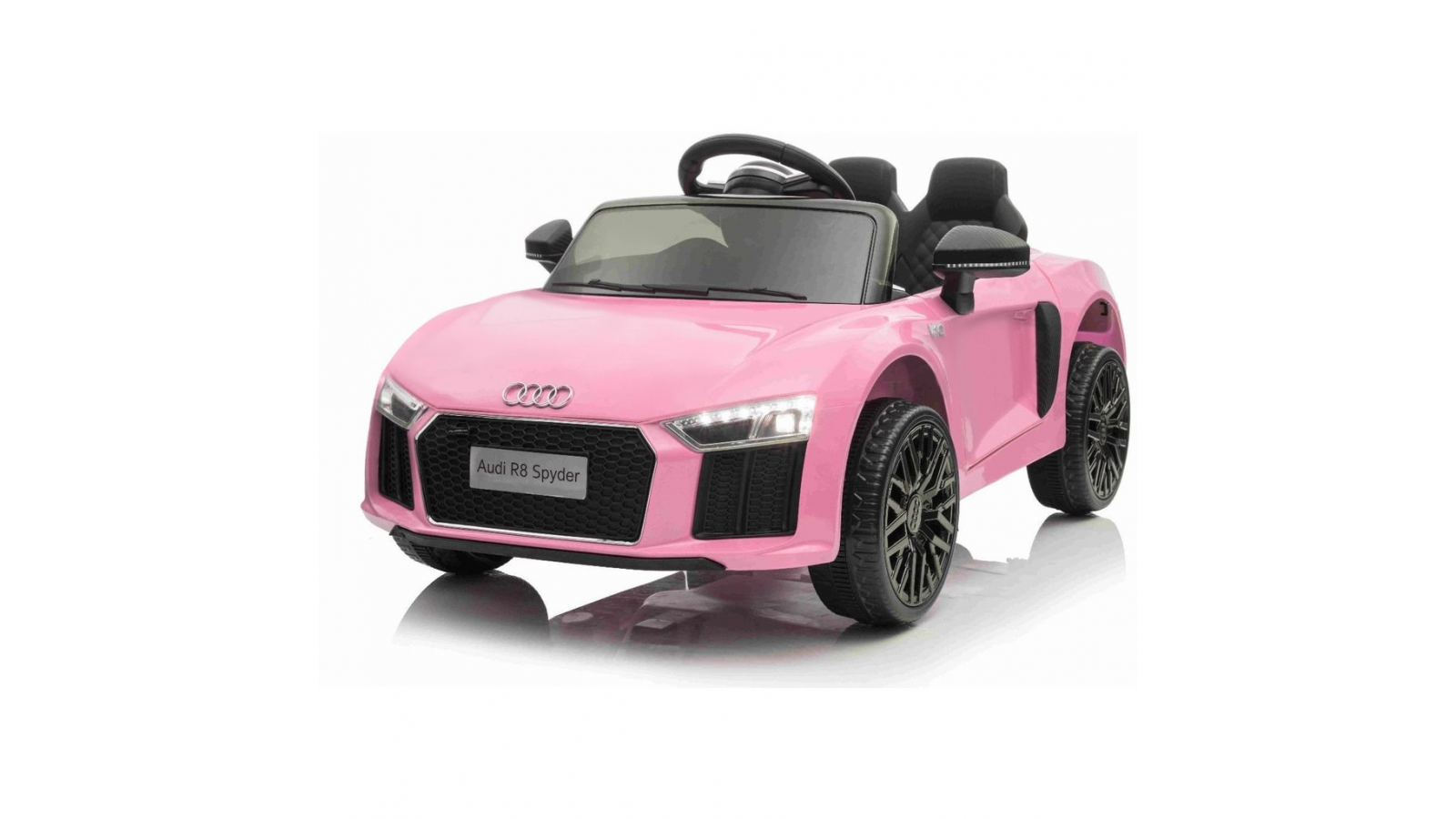 Auto Macchina Elettrica 12V Audi R8 Spyder per Bambini Led MP3 con Telecomando Sedile in pelle Rosa