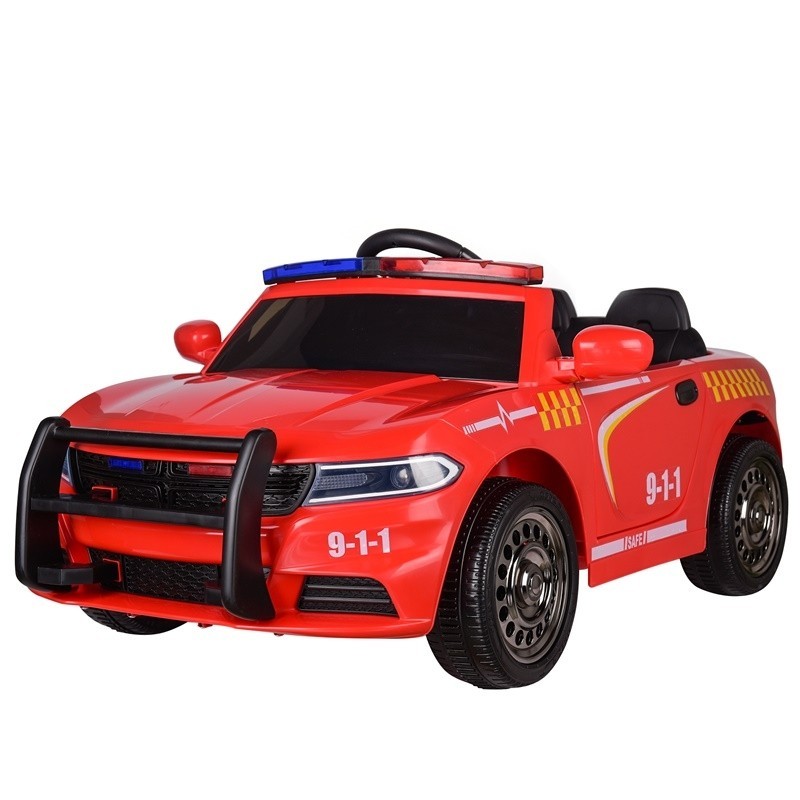 AUTO MACCHINA ELETTRICA PER BAMBINI POLIZIA 12V SIRENA LAMPEGGIANTI ALTOPARLANTE PORTE APRIBILI FULL OPTIONAL CON TELECOMANDO