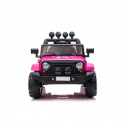 Auto Macchina Elettrica per Bambini Fuoristrada Adventure Rosa 12V MP3 Led con Telecomando Full Optional Sedili in Pelle