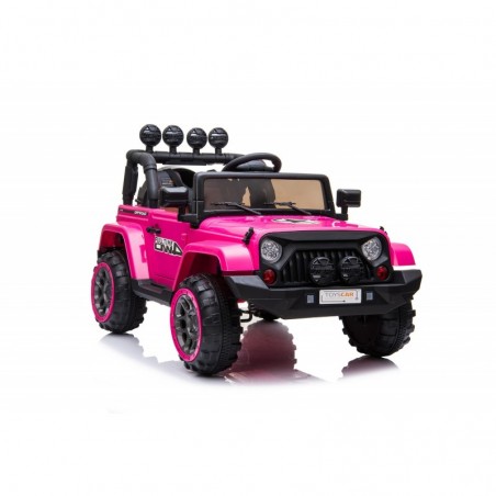 Auto Macchina Elettrica per Bambini Fuoristrada Adventure Rosa 12V MP3 Led con Telecomando Full Optional Sedili in Pelle