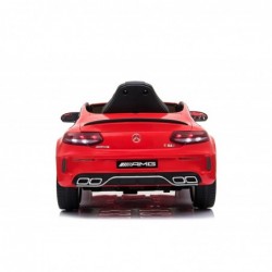 Auto Elettrica per Bambini 12V Mercedes C63 AMG Rossa Porte Apribili con telecomando