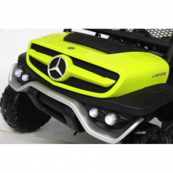 Auto Macchina Elettrica per Bambini Fuoristrada Mercedes UNIMOG 2 Posti 12V Ammortizzata con Telecomando Full Optional MP3 Led V