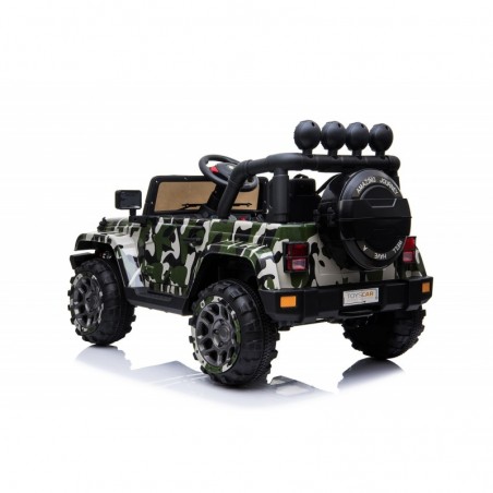 Auto Macchina Elettrica per Bambini Fuoristrada Army 12V MP3 Led con Telecomando Full Optional