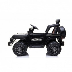 Auto macchina elettrica fuoristrada adventure per bambini nera 12V MP3 Led con Telecomando Full Optional Sedili in Pelle