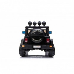 Auto macchina elettrica fuoristrada adventure per bambini nera 12V MP3 Led con Telecomando Full Optional Sedili in Pelle