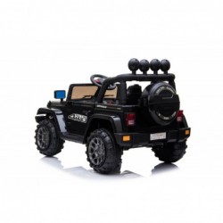 Auto macchina elettrica fuoristrada adventure per bambini nera 12V MP3 Led con Telecomando Full Optional Sedili in Pelle