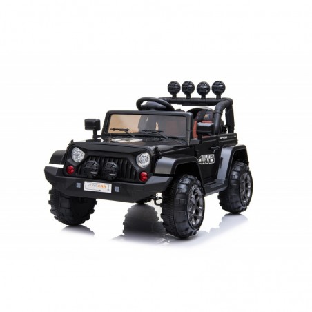 Auto macchina elettrica fuoristrada adventure per bambini nera 12V MP3 Led con Telecomando Full Optional Sedili in Pelle